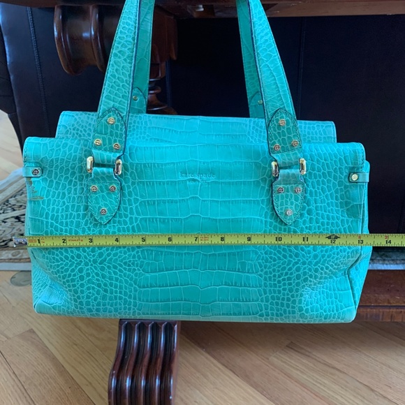Kate Spade Green Croc Leather Shoulder Bag - Picture 5 of 9